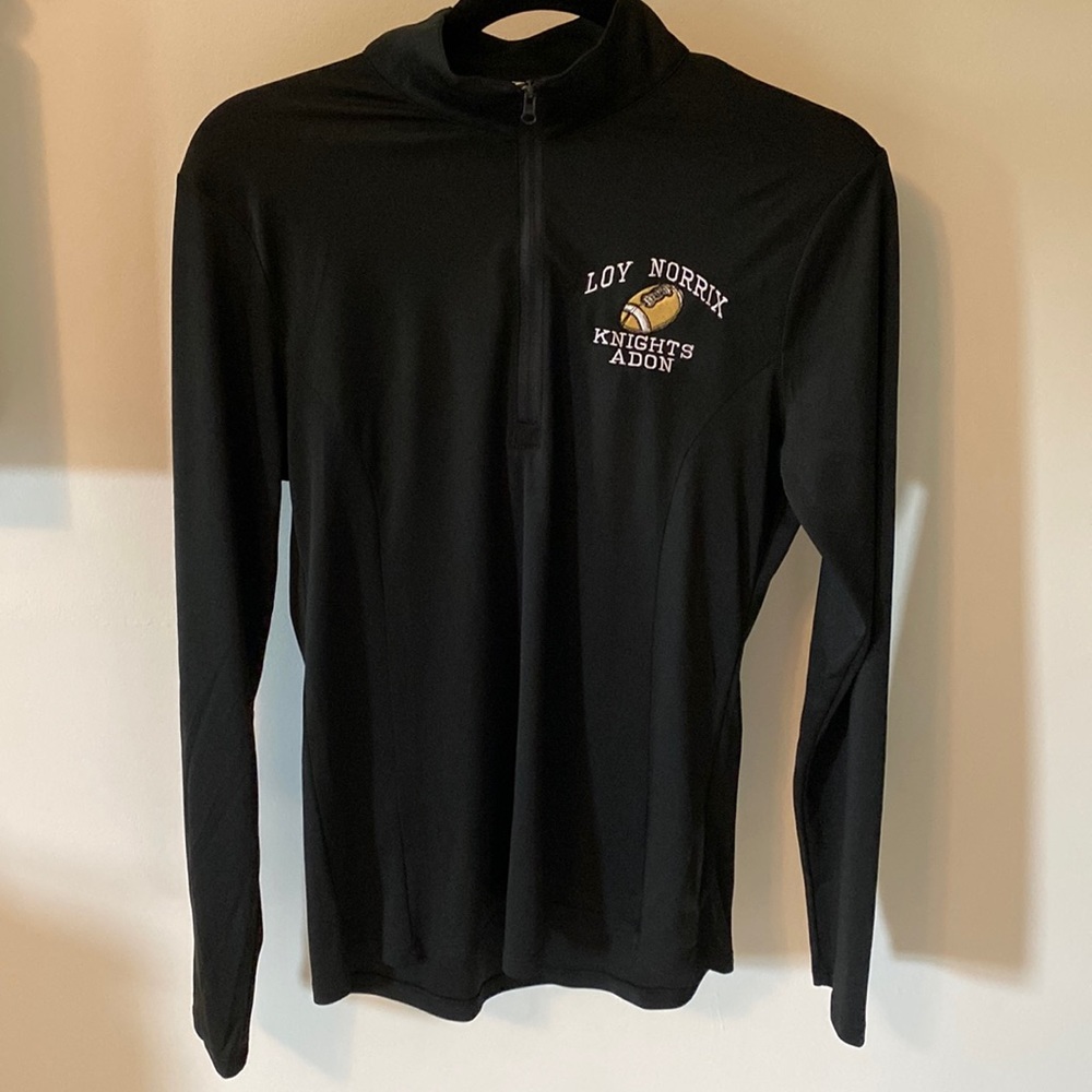Black three quarter zip